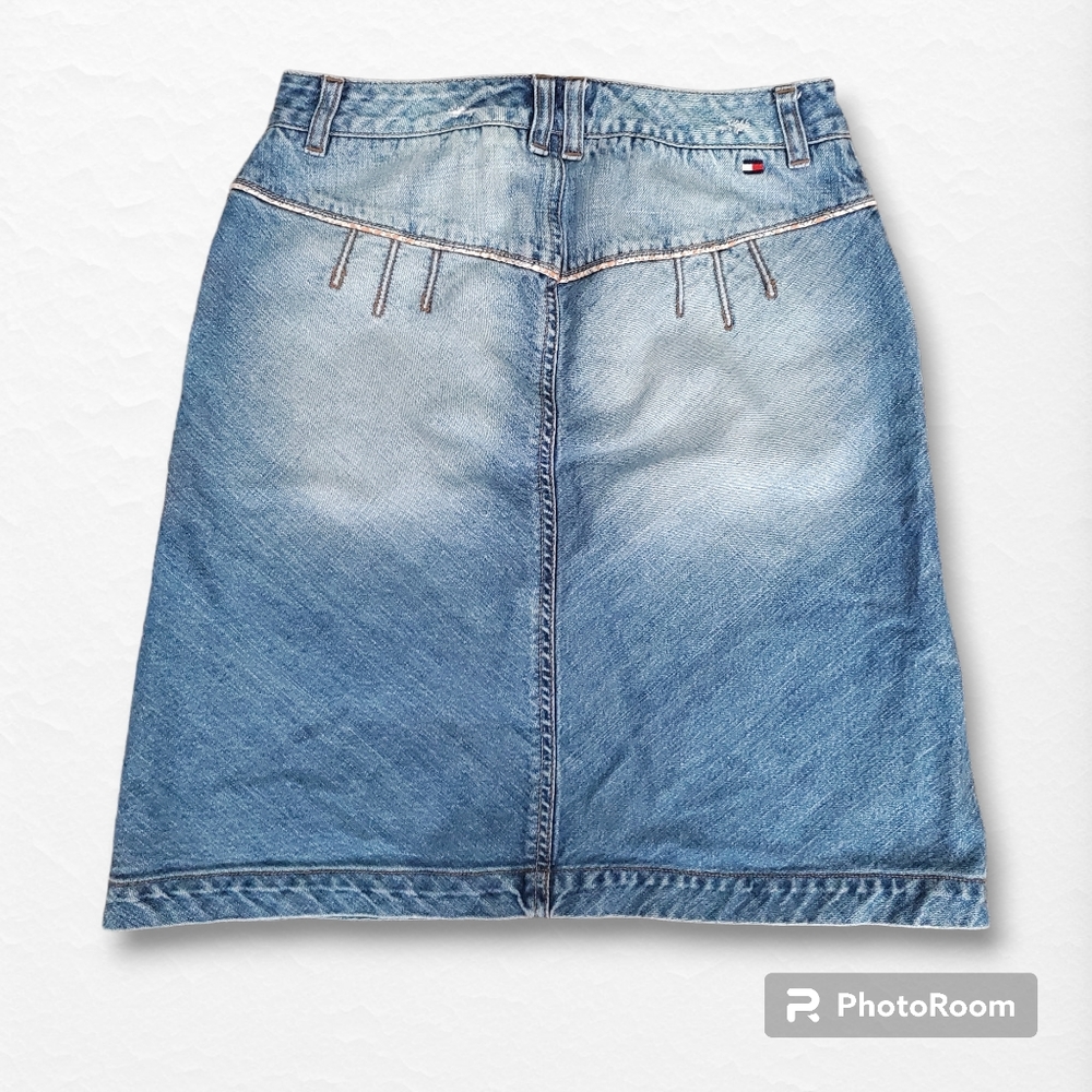Vintage Tommy Hilfiger y2k denim skirt, size 2 - Picture 2 of 15